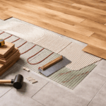 Parkett auf Fliesen mit Fußbodenheizung verlegen